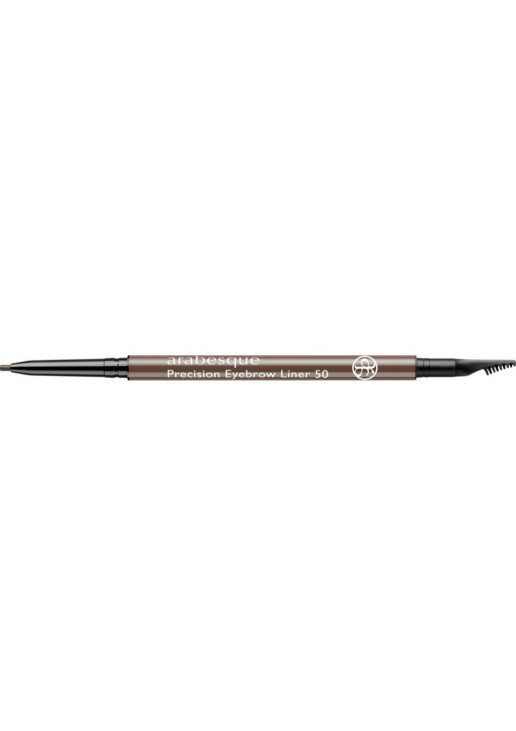 Водостійкий олівець для брів зі щіточкою Precision Eyebrow Liner №50 Gray-Brown - фото 1