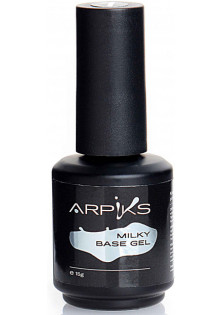 Молочний базовий гель напівпрозорий Arpiks Milky Base Gel №1, 15 g за ціною 250₴  у категорії Гель-лаки для нігтів та інші матеріали