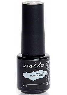 Молочний базовий гель напівпрозорий Arpiks Milky Base Gel №1, 5 g за ціною 130₴  у категорії Українська косметика Бренд Arpiks