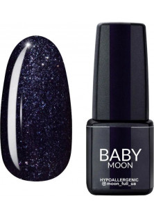 Купити Baby Moon Гель-лак чорний з блискітками Baby Moon Midnight №08, 6 ml вигідна ціна