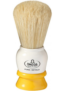 Помазок для гоління 10075 біло-жовтий за ціною 280₴  у категорії Італійська косметика Об `єм 1 шт