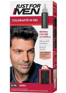 Купити Just for Men Чорна камуфлююча фарба-гель для волосся Colorante In Gel H-55 вигідна ціна