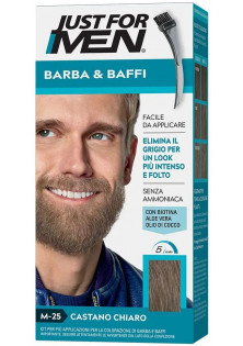 Купить Just for Men Светло-коричневая камуфлирующая краска для бороды и усов Mustache & Beard M-25 выгодная цена