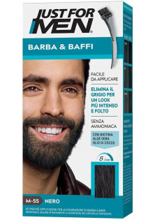 Купить Just for Men Черная камуфлирующая краска для бороды и усов Mustache & Beard M-55 выгодная цена