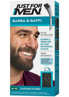 Темно-коричнева камуфлююча фарба для бороди та вусів Mustache & Beard M-45 за ціною 430₴  у категорії Чоловіча косметика для волосся Ефект для волосся Пом'якшення