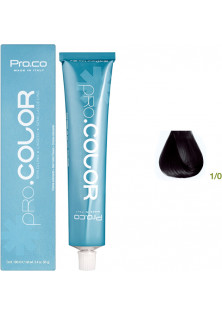 Фарба для волосся Pro.Сolor 1/0 за ціною 288₴  у категорії Італійська косметика Серiя Pro.Сolor