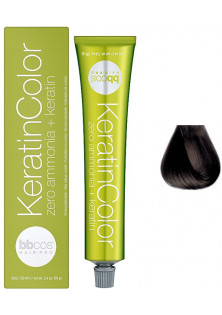 Фарба для волосся каштановий натуральний інтенсивний попелястий Keratin Color 4/11 за ціною 434₴  у категорії Фарба для волосся