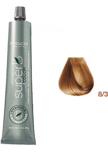 Безаміачна фарба для волосся Super B Hair Color Cream 8/3 за ціною 372₴  у категорії Фарба для волосся