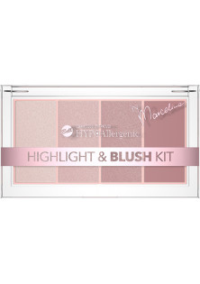 Палітра для обличчя Highlight & Blush Kit by Marcelina Hypoallergenic за ціною 496₴  у категорії Bell Тип шкіри Усі типи шкіри