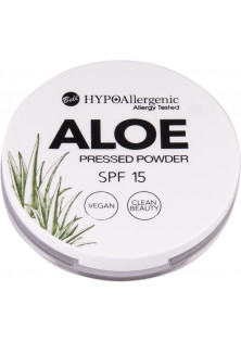 Пудра для обличчя пресована Aloe Pressed Powder Hypoallergenic №01 SPF 15 за ціною 237₴  у категорії Польська косметика Бренд Bell