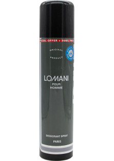 Парфумований дезодорант з переважаючим фужерним ароматом Lomani за ціною 208₴  у категорії Французька косметика Час застосування Універсально