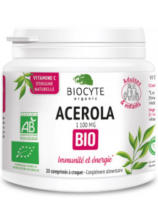 Харчова добавка Acerola Bio за ціною 608₴  у категорії Французька косметика Еко-сертифікат PETA