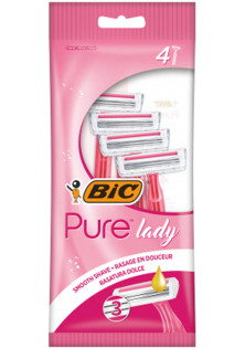 Купить Bic Набор бритв без сменных картриджей Pure 3 Lady Pink 4 шт выгодная цена