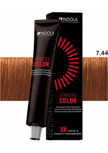 Перманентна крем-фарба Indola 3x Speed & Perfect Performance №7.44 за ціною 210₴  у категорії Фарба для волосся Ефект для волосся Фарбування