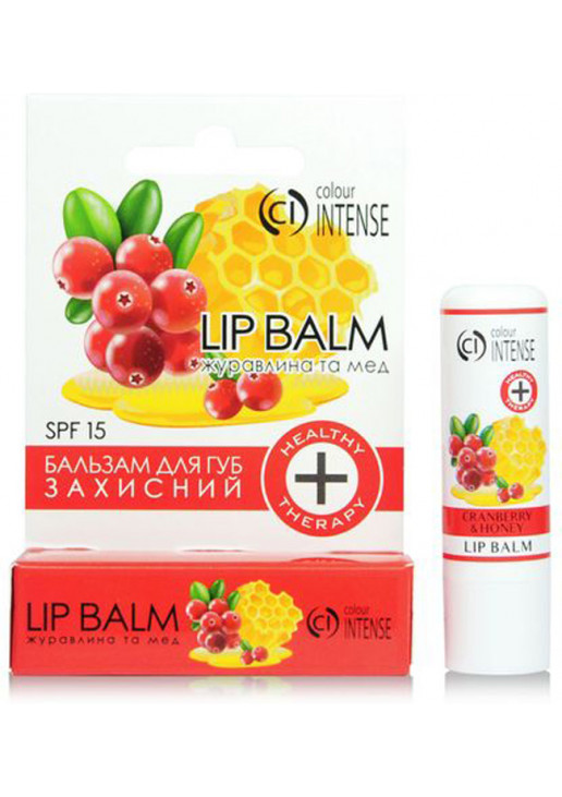 Бальзам для губ захисний Журавлина та мед Lip Balm Healthy Therapy №03 - фото 1