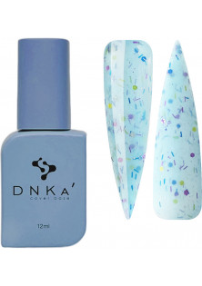 Базове покриття DNKa Cover Base №058 Блакитний з різнобарвною поталлю, 12 ml в Україні