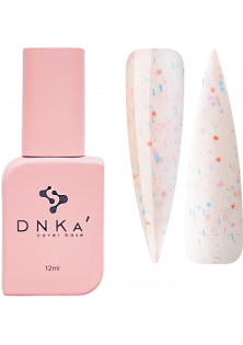 Базове покриття DNKa Cover Base №062 Ніжно-рожевий з різнобарвною поталлю, 12 ml в Україні