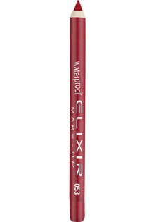 Купить Elixir Карандаш для губ водостойкий Waterproof Lip Pencil №053 Vermillion Red выгодная цена