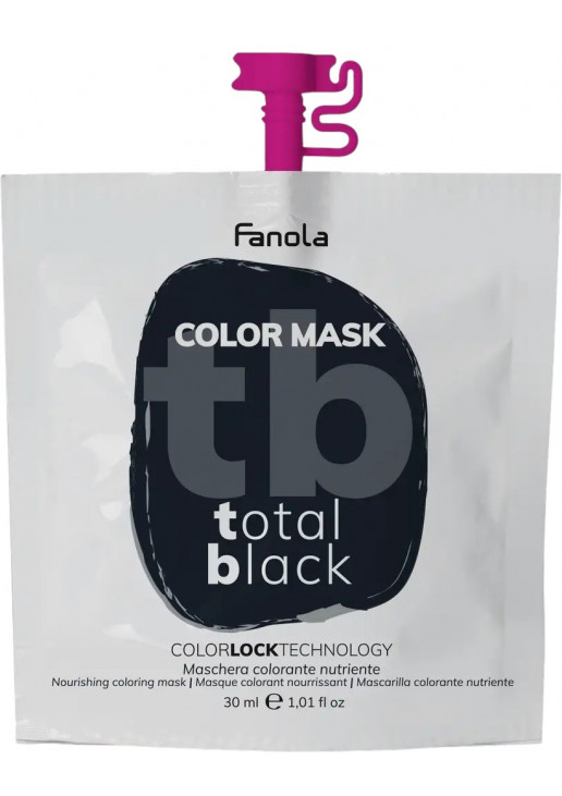 Тонуюча маска для волосся Nourishing Coloring Mask Total Black - фото 1
