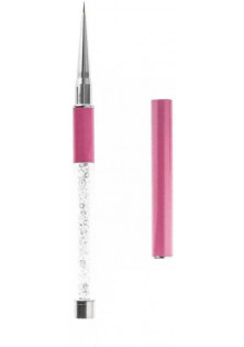 Лайнер для дизайну нігтів рожевий з кристалами Liner №000 11 mm за ціною 189₴  у категорії Інструменти для манікюру та педикюру