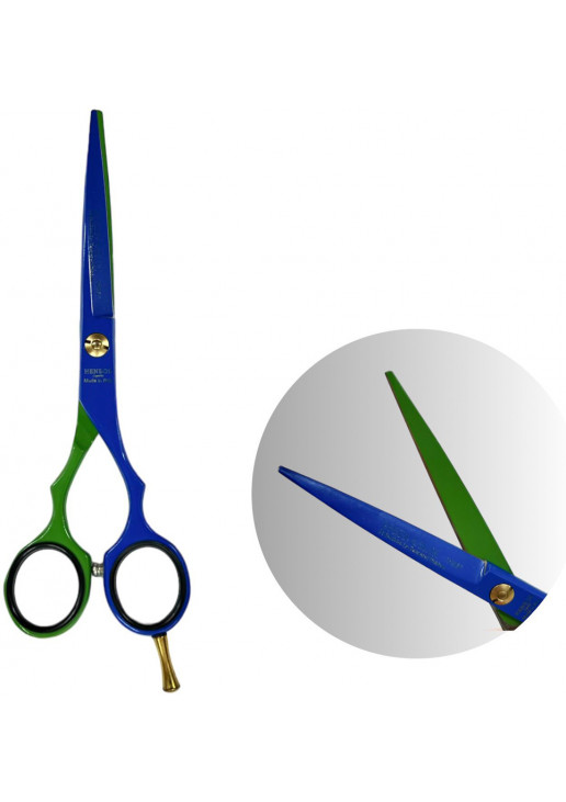 Професійні ножиці для волосся Professional Scissors 6 Blue & Green - фото 2