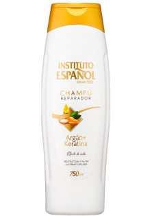 Купити Instituto Español Шампунь для сухого та пошкодженого волосся з арганою та кератином Repairing Shampoo вигідна ціна