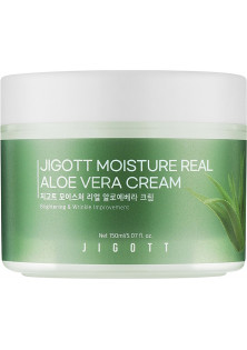 Зволожувальний крем для обличчя з алое Moisture Real Aloe Vera Cream за ціною 381₴  у категорії Корейська косметика Бренд JIGOTT
