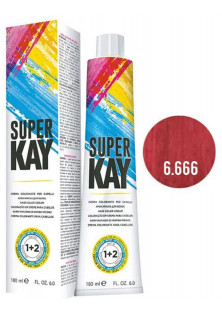 Фарба для волосся екстра інтенсивний червонуватий темний блондин Hair Color Cream №6.666 за ціною 294₴  у категорії Італійська косметика Серiя Super Kay