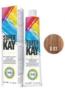 Фарба для волосся світло-русявий натуральний теплий Hair Color Cream №8.03 за ціною 294₴  у категорії Італійська косметика Серiя Super Kay