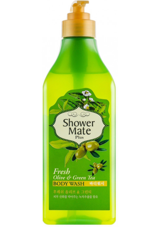 Гель для душу Shower Mate Body Wash Fresh Olive & Green Tea - фото 1