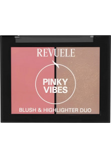 Дуо-палітра рум`ян та хайлайтера Pinky Vibes Blush & Highlighter Duo за ціною 115₴  у категорії Revuele Стать Для жінок