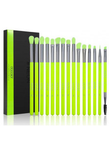 Набір пензлів для тіней Shadows Brushes Set N1504 Neon Green за ціною 1000₴  у категорії Китайська косметика Тип Набір пензлів