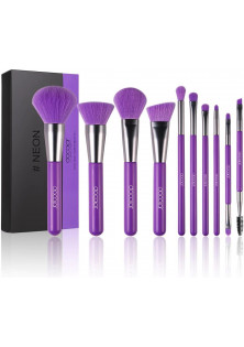 Набір пензлів для макіяжу Makeup Brushes Set N1002 Neon Purple в Україні