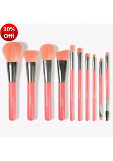 Набір пензлів для макіяжу Makeup Brushes Set N1003 Neon Peach за ціною 1000₴  у категорії Китайська косметика