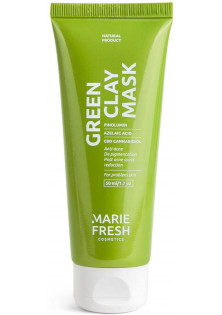 Протизапальна маска для обличчя Green Clay Mask за ціною 690₴  у категорії Marie Fresh Cosmetics Тип Маска для обличчя
