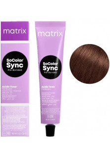 Тонер на кислотной основе без аммиака SoColor Sync Pre-Bonded Acidic Toner 5N по цене 370₴  в категории Косметика для волос Одесса