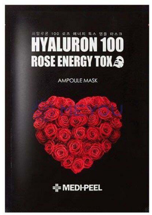Тканинна маска для обличчя Hyaluron 100 Rose Energy Tox Mask - фото 1