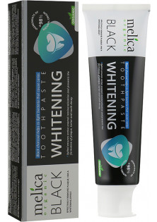 Купити Melica Organic Відбілююча зубна паста з чорним деревним вугіллям Toothpaste Whitening Black вигідна ціна