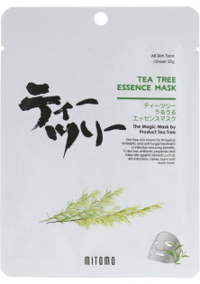 Тканинна маска на основі чайного дерева за ціною 110₴  у категорії Японська косметика Бренд Mitomo