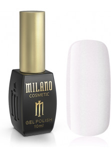 Купити Milano Cosmetic Гель-лак для нігтів мерехтливий сніговий Milano №021, 10 ml вигідна ціна