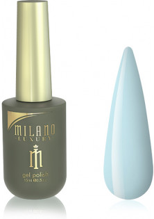 Купити Milano Cosmetic Гель-лак для нігтів біло-блакитний Milano Luxury №036, 15 ml вигідна ціна
