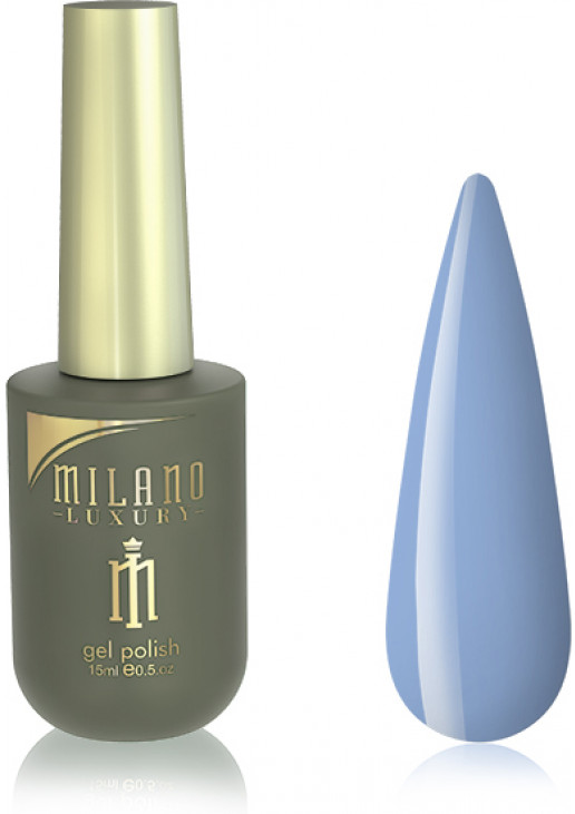 Гель-лак для нігтів сіро-блакитний Milano Luxury №040, 15 ml - фото 1