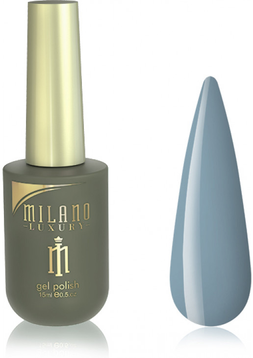 Гель-лак для нігтів платиново-сірий Milano Luxury №043, 15 ml - фото 1