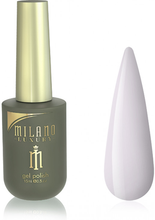 Гель-лак для нігтів дуже блідий пурпуровий Milano Luxury №045, 15 ml - фото 1