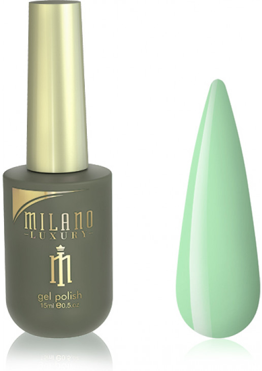 Гель-лак для нігтів зелений лишайник Milano Luxury №052, 15 ml - фото 1