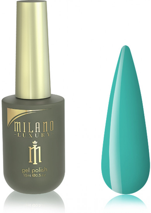 Гель-лак для нігтів опаловий зелений Milano Luxury №059, 15 ml - фото 1