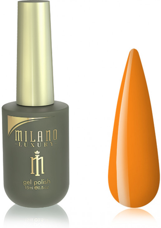 Гель-лак для нігтів мандариновий Milano Luxury №072, 15 ml - фото 1