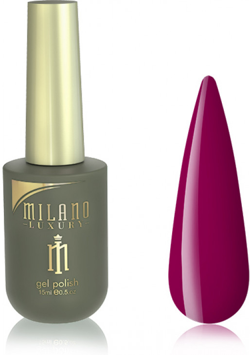Гель-лак для нігтів малиновий щербет Milano Luxury №080, 15 ml - фото 1