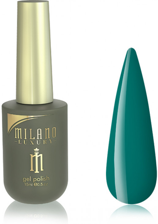 Гель-лак для нігтів зелений мох Milano Luxury №104, 15 ml - фото 1