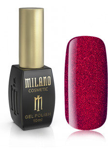 Купити Milano Cosmetic Гель-лак для нігтів темно-червоний іскристий Milano №165, 10 ml вигідна ціна